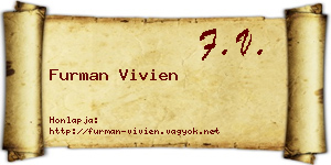 Furman Vivien névjegykártya